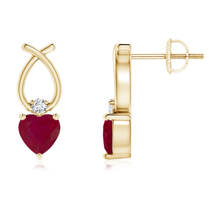 A - Ruby / 0.63 CT / 14 KT Yellow Gold