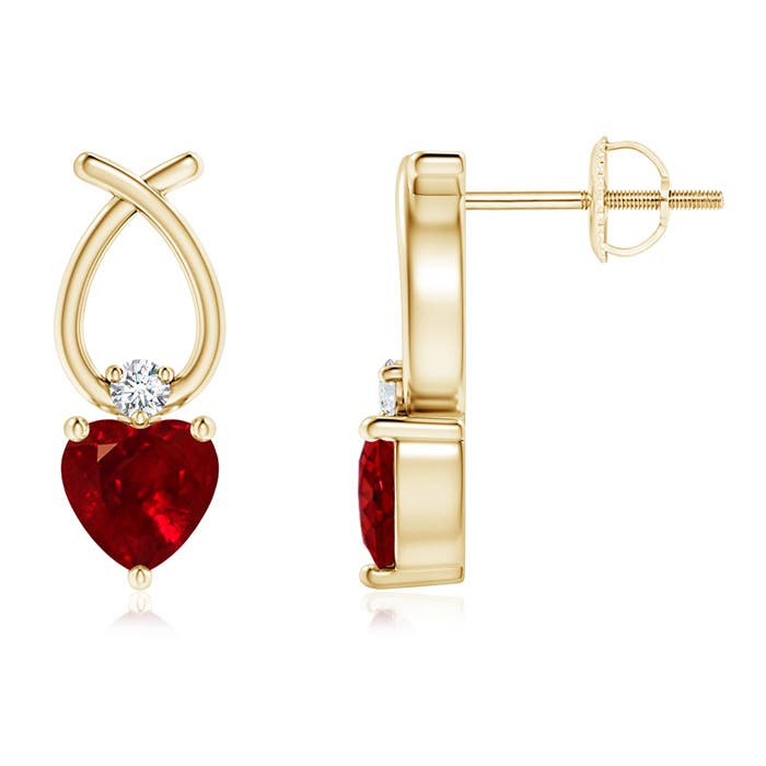 AAAA - Ruby / 1.13 CT / 14 KT Yellow Gold