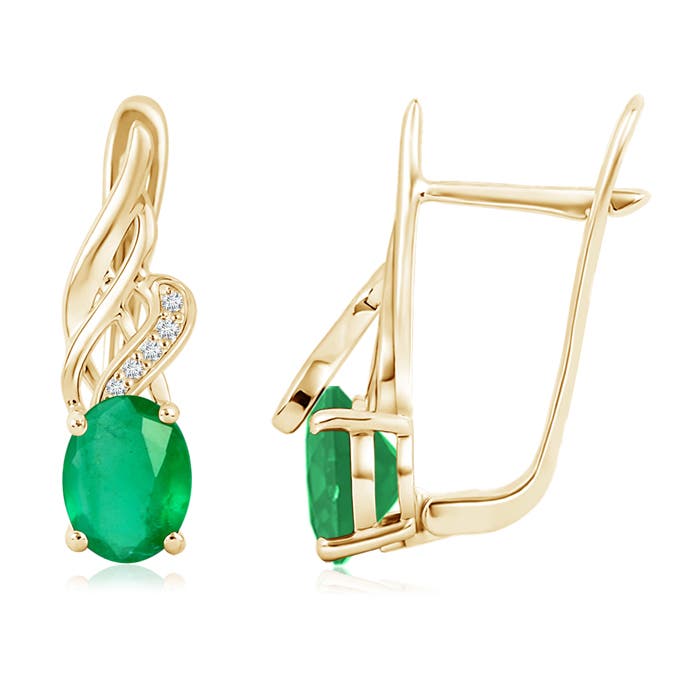 A - Emerald / 2.3 CT / 14 KT Yellow Gold