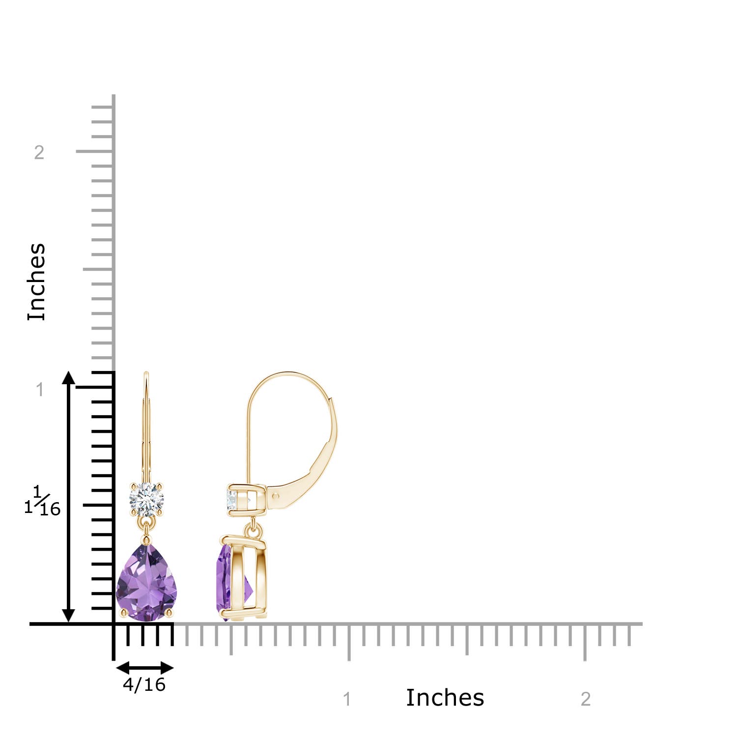 A - Amethyst / 2.46 CT / 14 KT Yellow Gold