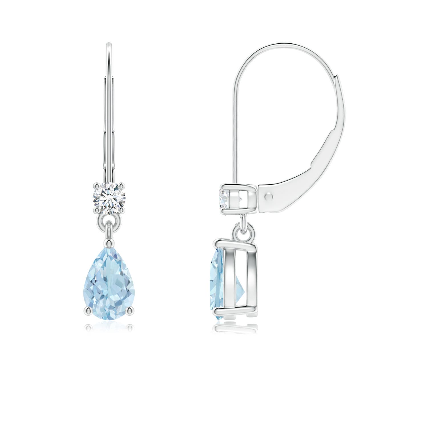 AA - Aquamarine / 0.74 CT / 14 KT White Gold