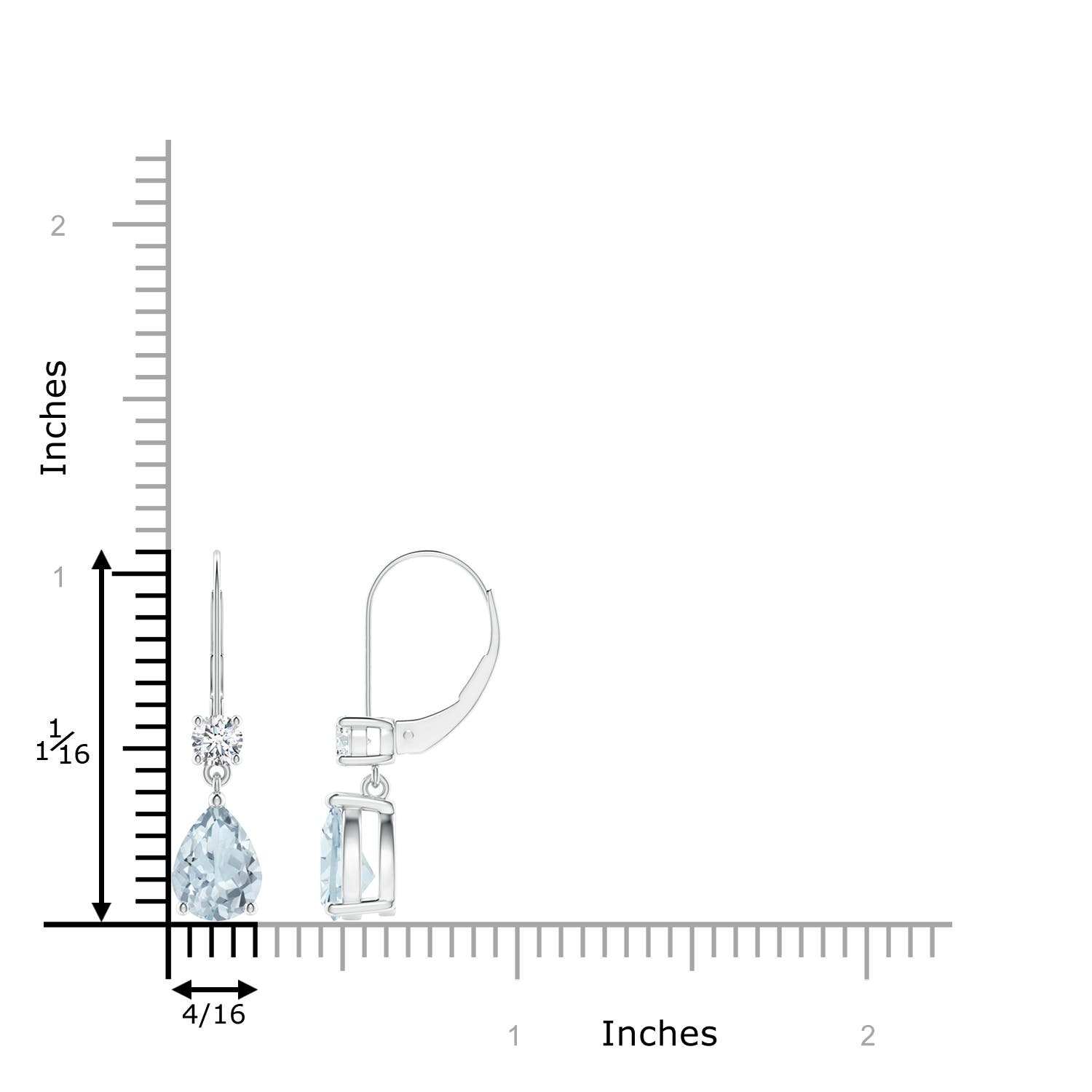 A - Aquamarine / 2.16 CT / 14 KT White Gold