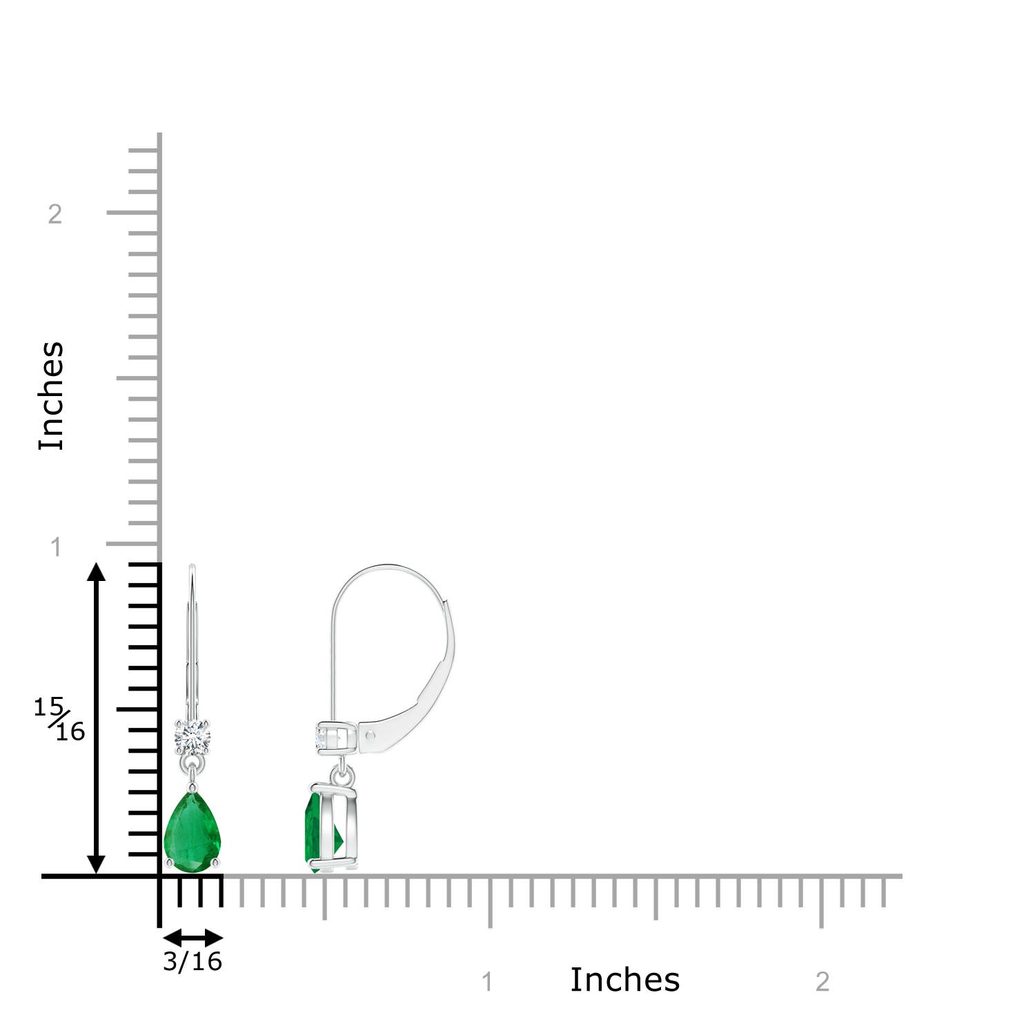 AA - Emerald / 0.84 CT / 14 KT White Gold