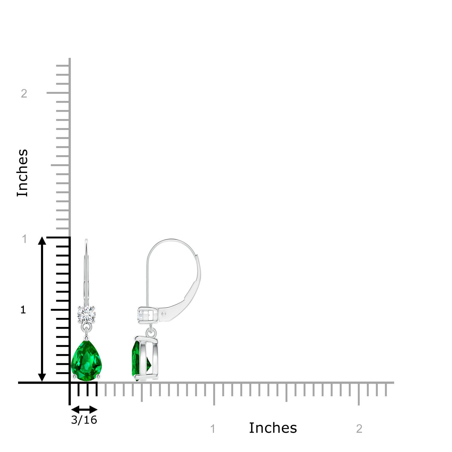 AAAA - Emerald / 1.41 CT / 14 KT White Gold