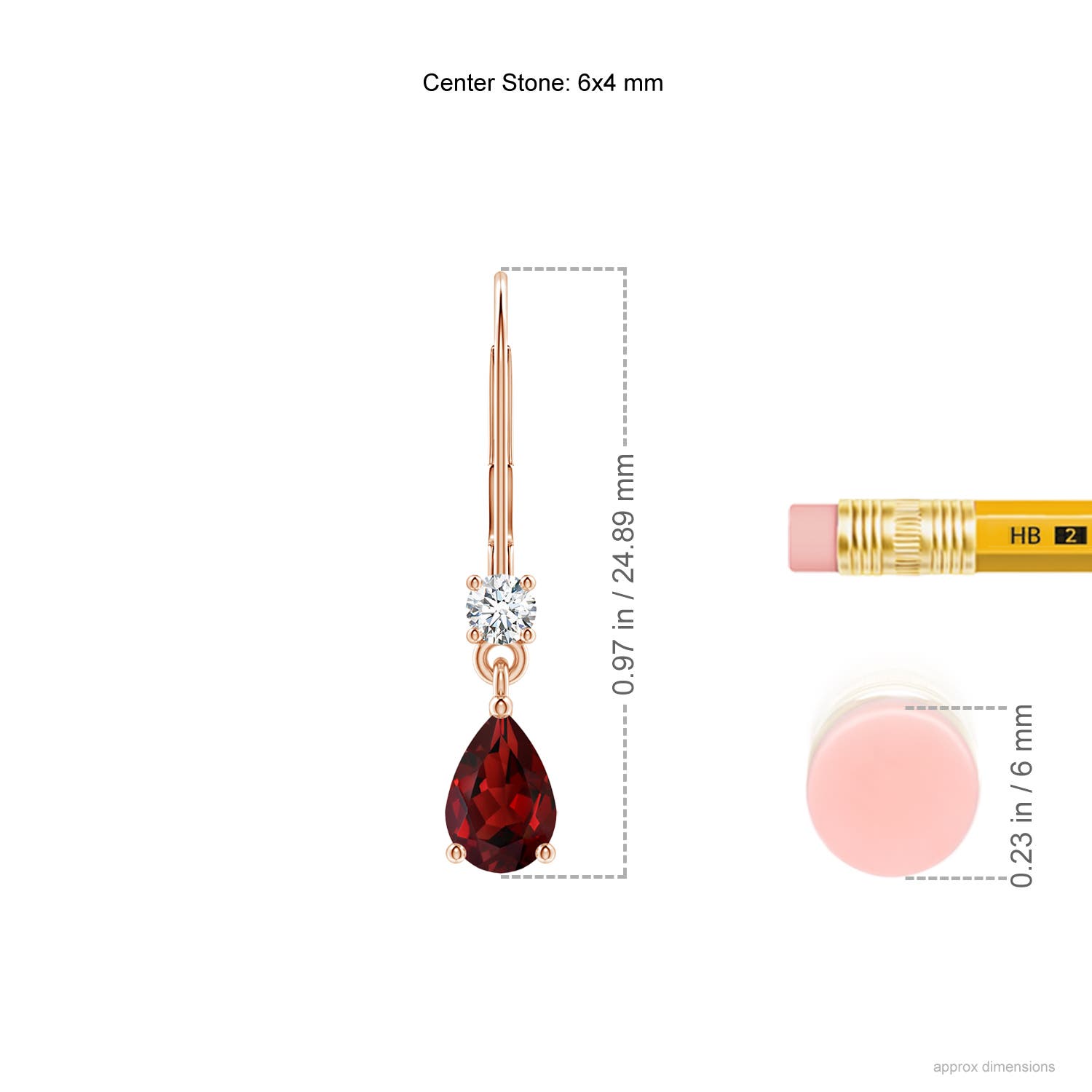 AAAA - Garnet / 1.14 CT / 14 KT Rose Gold