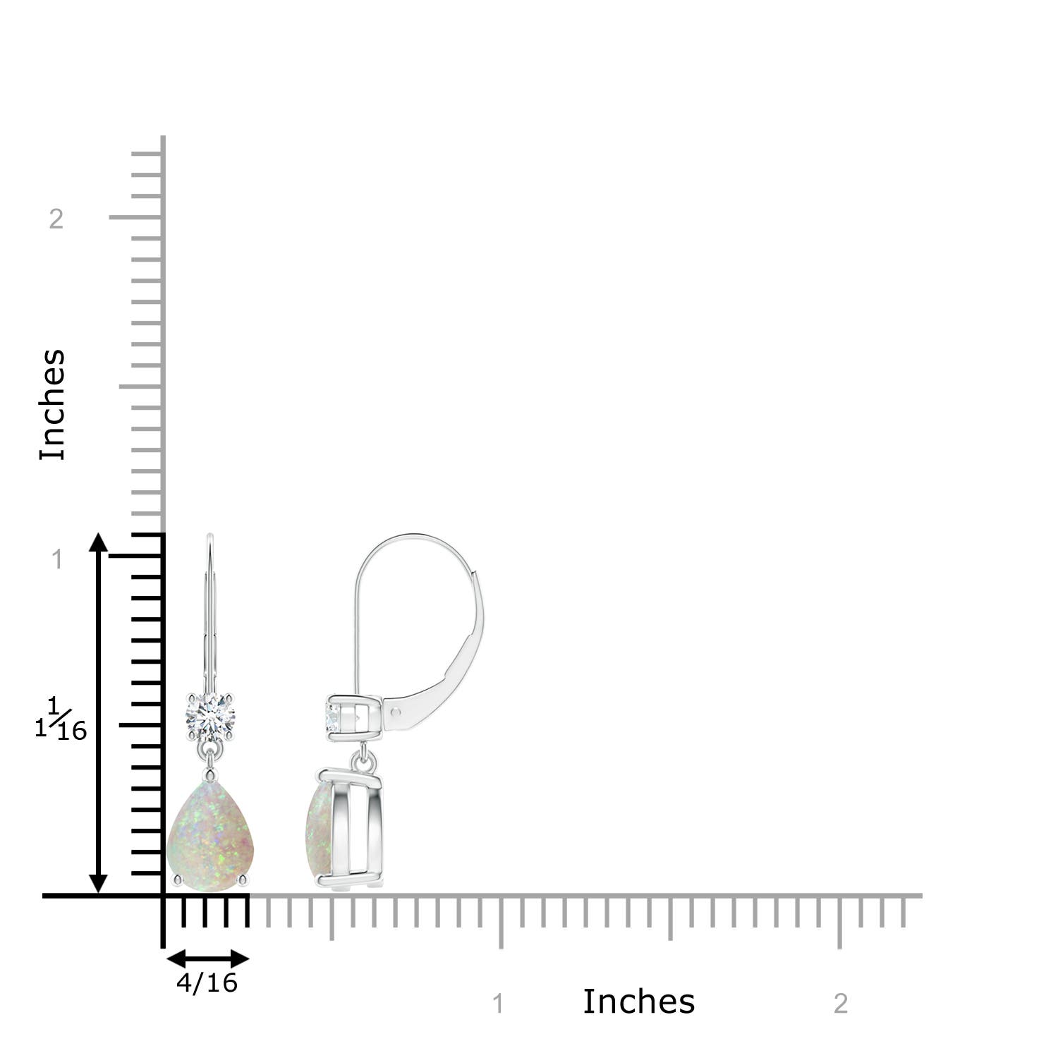 AAA - Opal / 1.86 CT / 14 KT White Gold