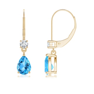 Pear AAA Swiss Blue Topaz