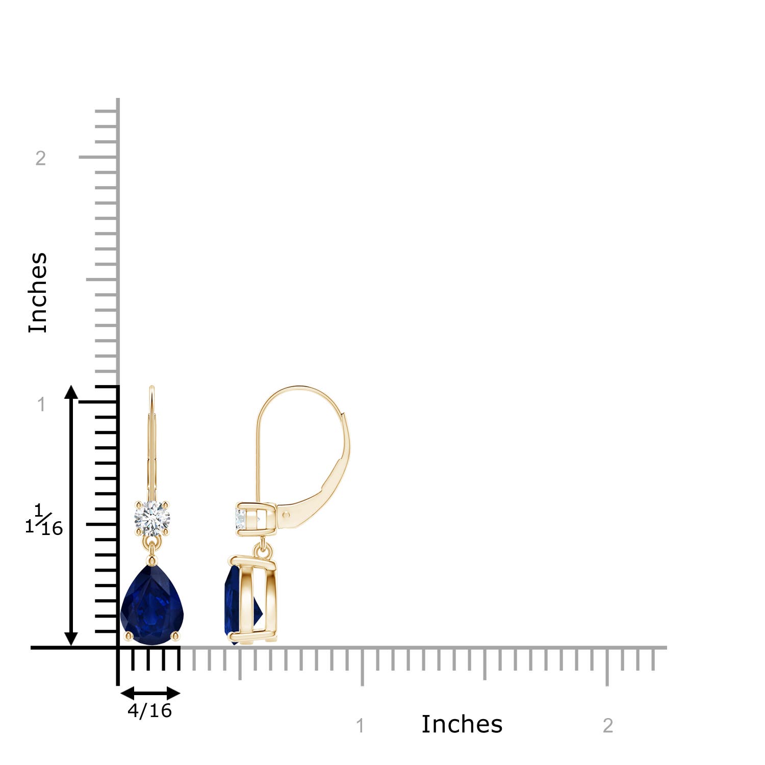 AA - Blue Sapphire / 2.76 CT / 14 KT Yellow Gold