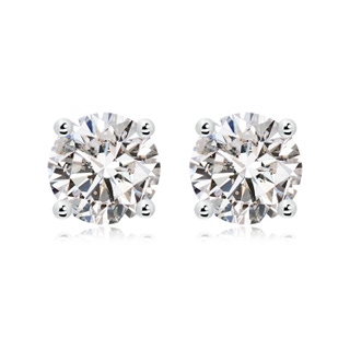 11.1mm IJI1I2 Basket-Set Solitaire Diamond Stud Earrings in P950 Platinum