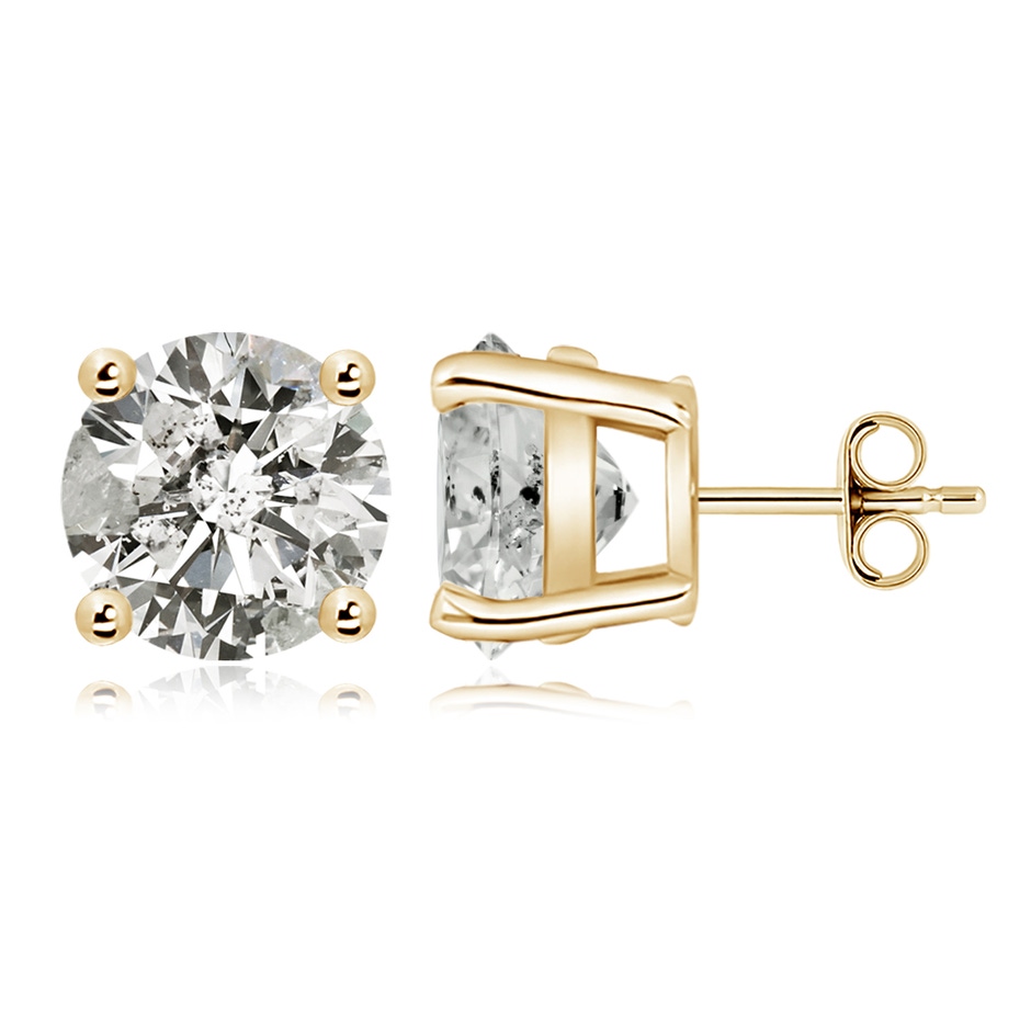 11.6mm KI3 Basket-Set Solitaire Diamond Stud Earrings in 18K Yellow Gold side 199