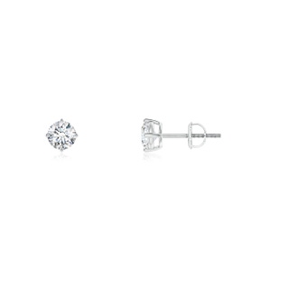 3.2mm GVS2 Basket-Set Solitaire Diamond Stud Earrings in P950 Platinum