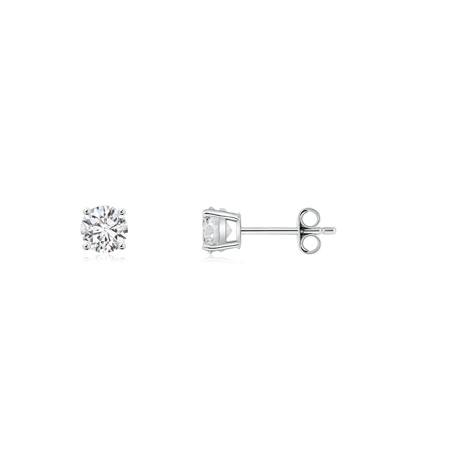 3.2mm HSI2 Basket-Set Solitaire Diamond Stud Earrings in P950 Platinum side 199