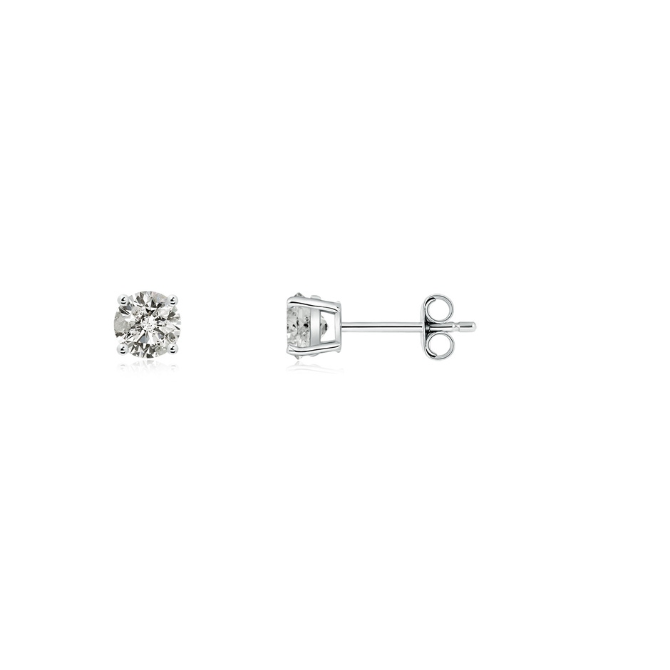 3.2mm KI3 Basket-Set Solitaire Diamond Stud Earrings in P950 Platinum side 199
