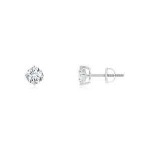 3.5mm GVS2 Basket-Set Solitaire Diamond Stud Earrings in P950 Platinum