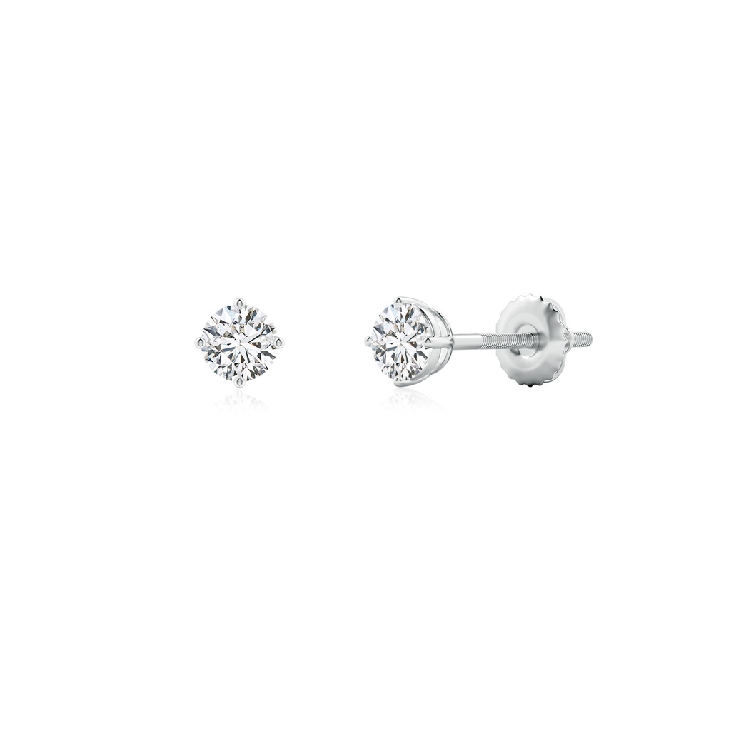 3.5mm HSI2 Basket-Set Solitaire Diamond Stud Earrings in P950 Platinum