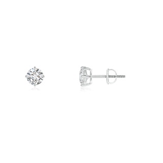 3.5mm HSI2 Basket-Set Solitaire Diamond Stud Earrings in P950 Platinum