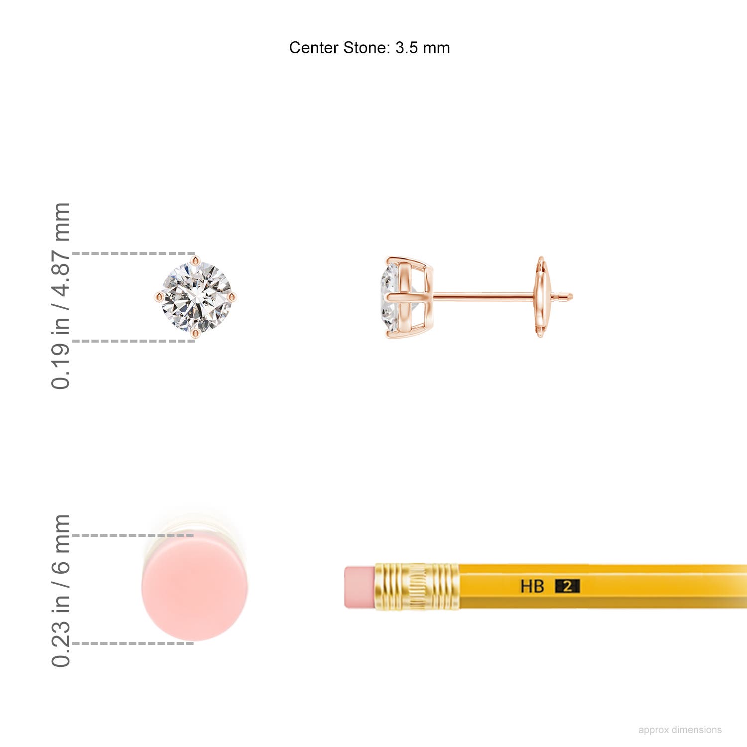 I-J, I1-I2 / 0.32 CT / 14 KT Rose Gold