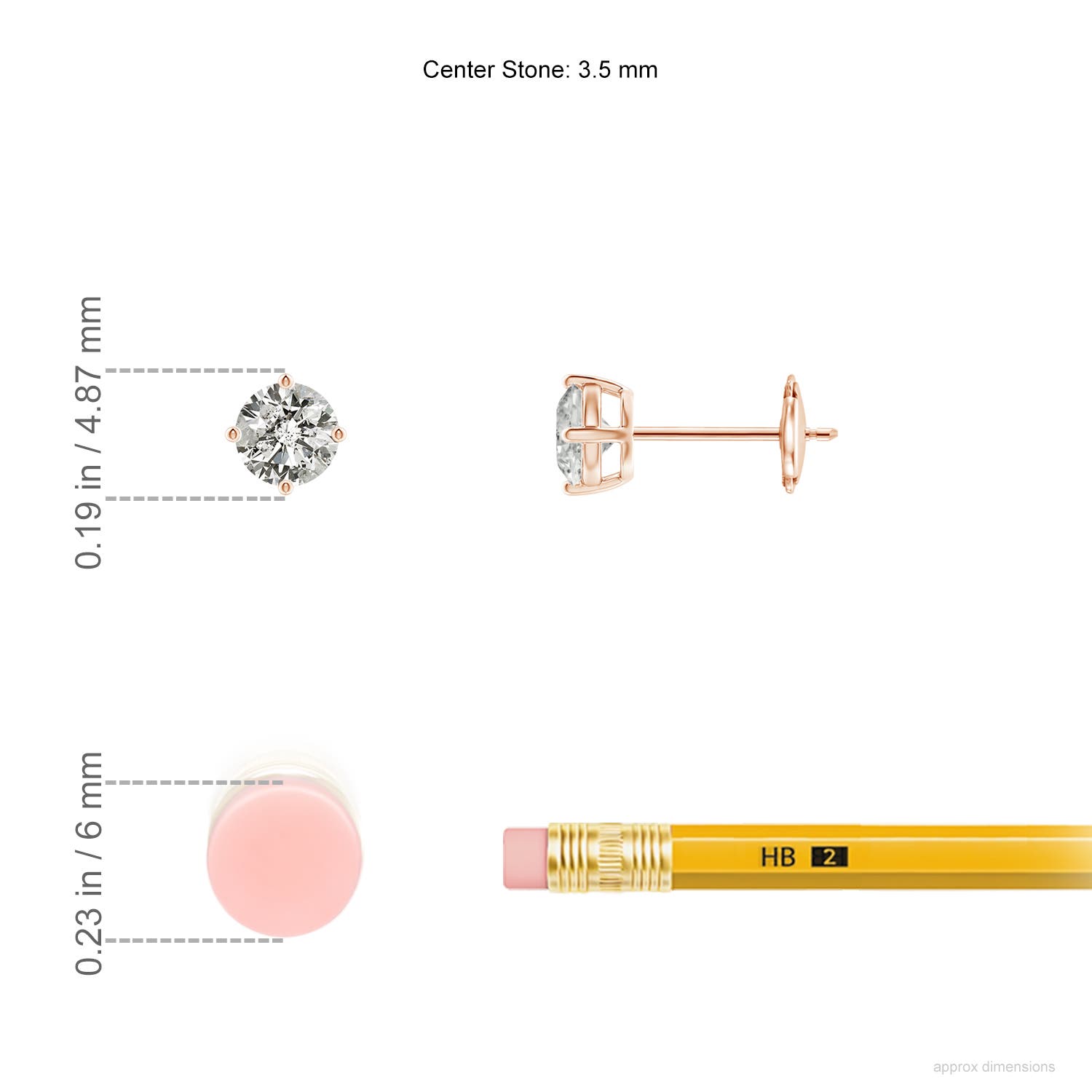 K, I3 / 0.32 CT / 14 KT Rose Gold