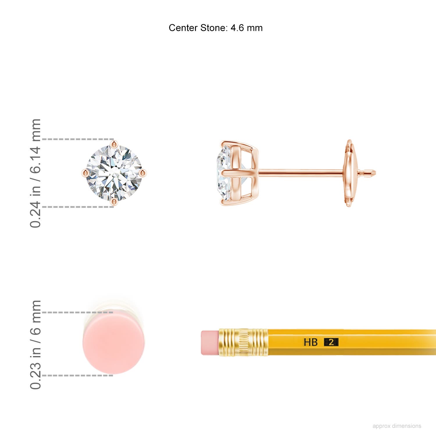 G, VS2 / 0.76 CT / 14 KT Rose Gold