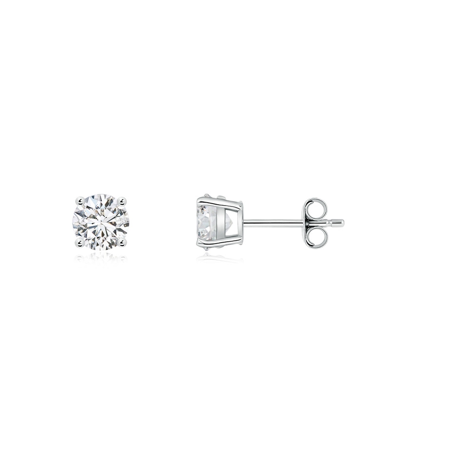 4.6mm HSI2 Basket-Set Solitaire Diamond Stud Earrings in White Gold side 199