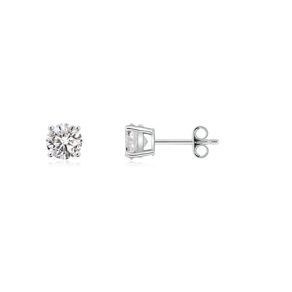4.6mm IJI1I2 Basket-Set Solitaire Diamond Stud Earrings in P950 Platinum side 199