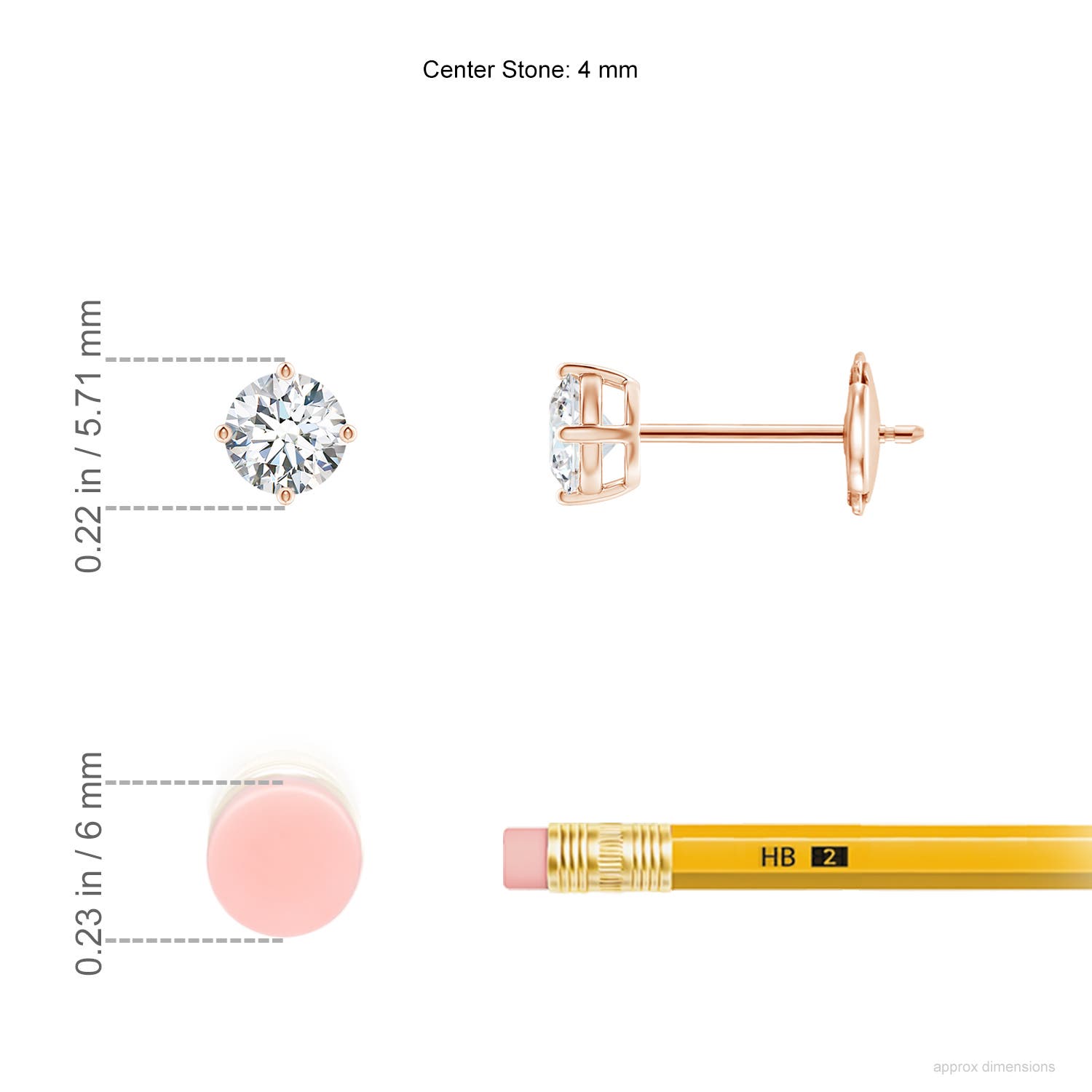 G, VS2 / 0.46 CT / 14 KT Rose Gold