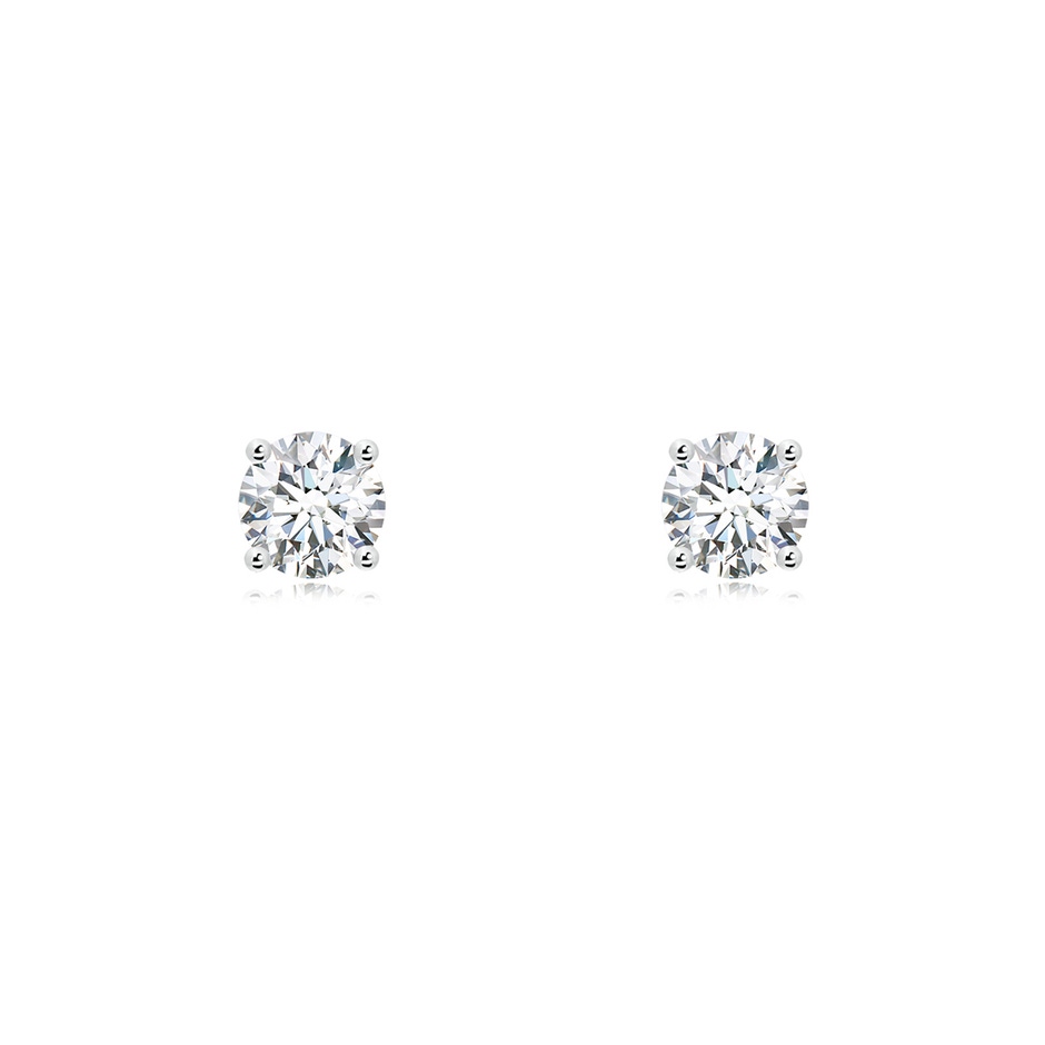 5.1mm GVS2 Basket-Set Solitaire Diamond Stud Earrings in P950 Platinum 