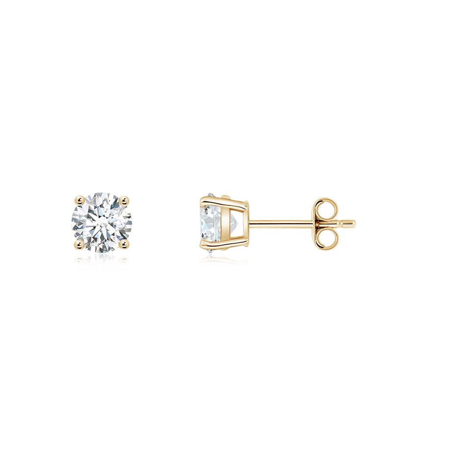 5.1mm GVS2 Basket-Set Solitaire Diamond Stud Earrings in Yellow Gold side 199