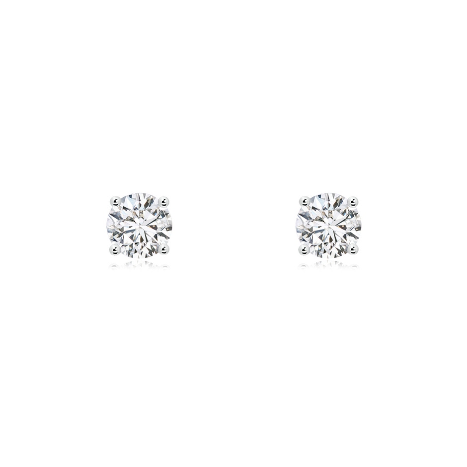 5.1mm HSI2 Basket-Set Solitaire Diamond Stud Earrings in P950 Platinum 