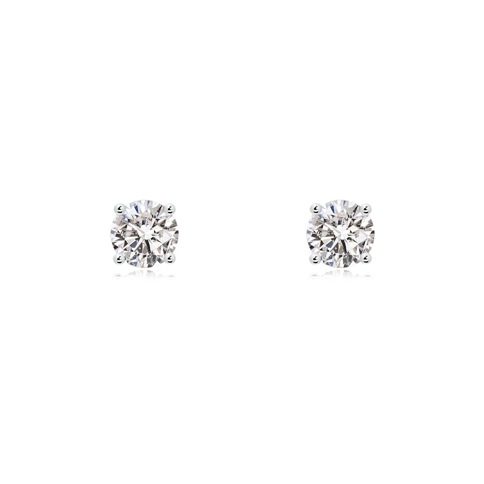 5.1mm IJI1I2 Basket-Set Solitaire Diamond Stud Earrings in P950 Platinum 