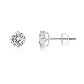 5.5mm IJI1I2 Basket-Set Solitaire Diamond Stud Earrings in P950 Platinum