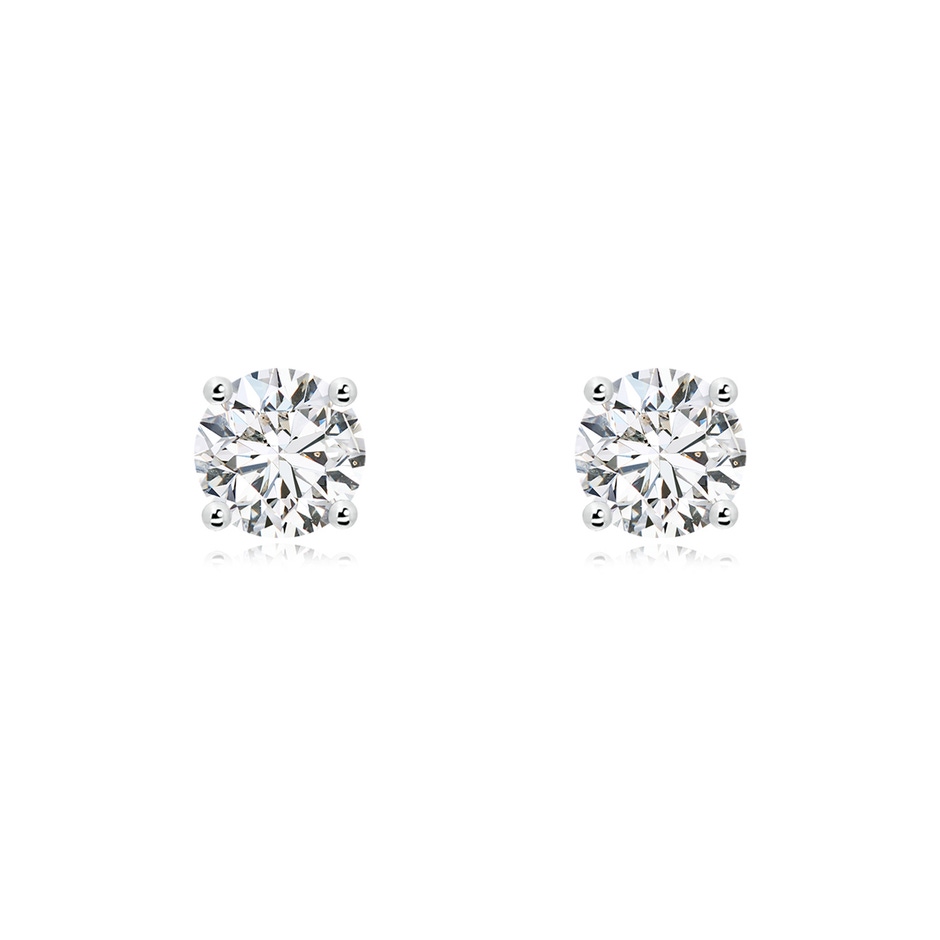 6.4mm HSI2 Basket-Set Solitaire Diamond Stud Earrings in P950 Platinum 