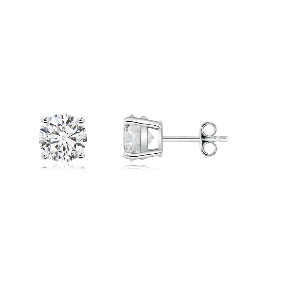6.4mm HSI2 Basket-Set Solitaire Diamond Stud Earrings in P950 Platinum side 199