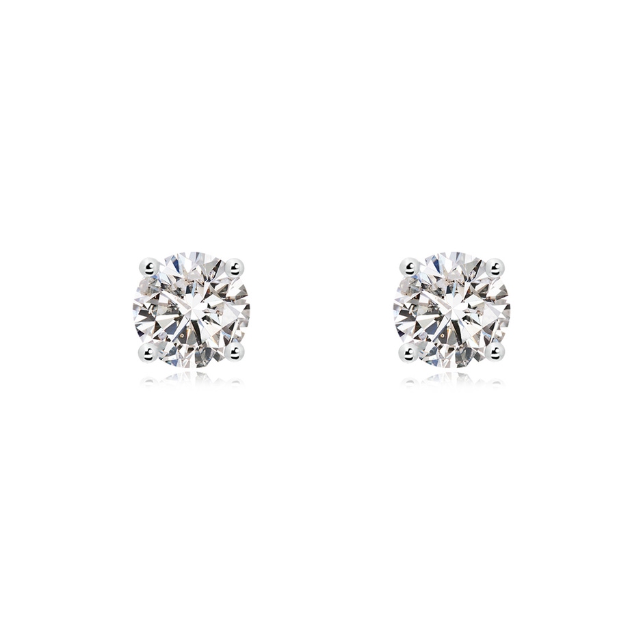6.4mm IJI1I2 Basket-Set Solitaire Diamond Stud Earrings in P950 Platinum 