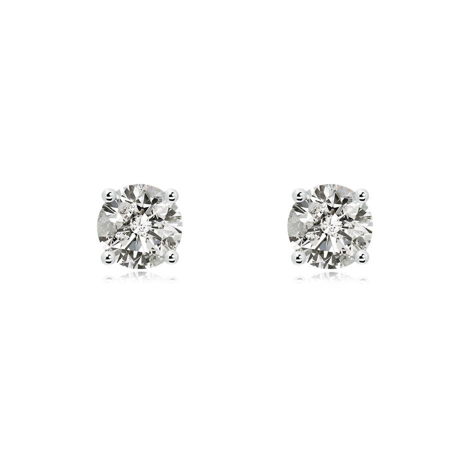 6.4mm KI3 Basket-Set Solitaire Diamond Stud Earrings in P950 Platinum 