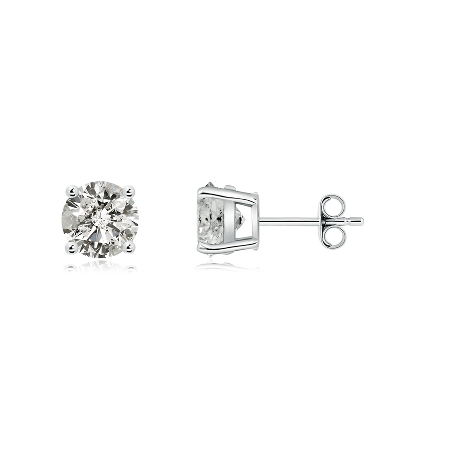 6.4mm KI3 Basket-Set Solitaire Diamond Stud Earrings in P950 Platinum side 199