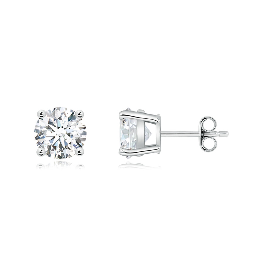 7.4mm GVS2 Basket-Set Solitaire Diamond Stud Earrings in P950 Platinum side 199