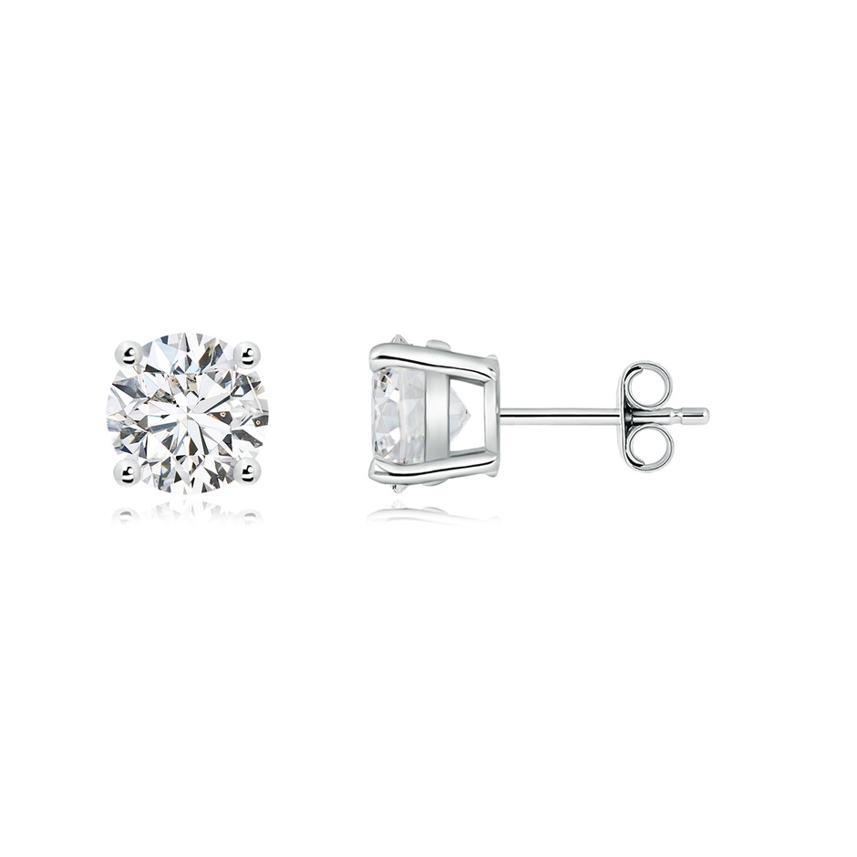 7.4mm HSI2 Basket-Set Solitaire Diamond Stud Earrings in P950 Platinum side 199