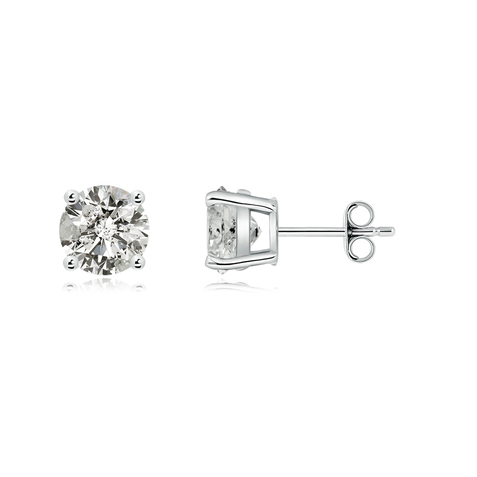 7.4mm KI3 Basket-Set Solitaire Diamond Stud Earrings in P950 Platinum side 199