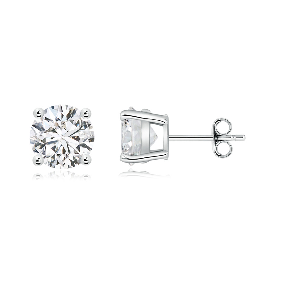 8.9mm HSI2 Basket-Set Solitaire Diamond Stud Earrings in White Gold side 199