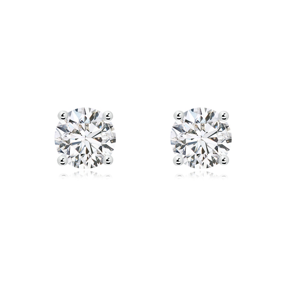 8mm HSI2 Basket-Set Solitaire Diamond Stud Earrings in P950 Platinum 