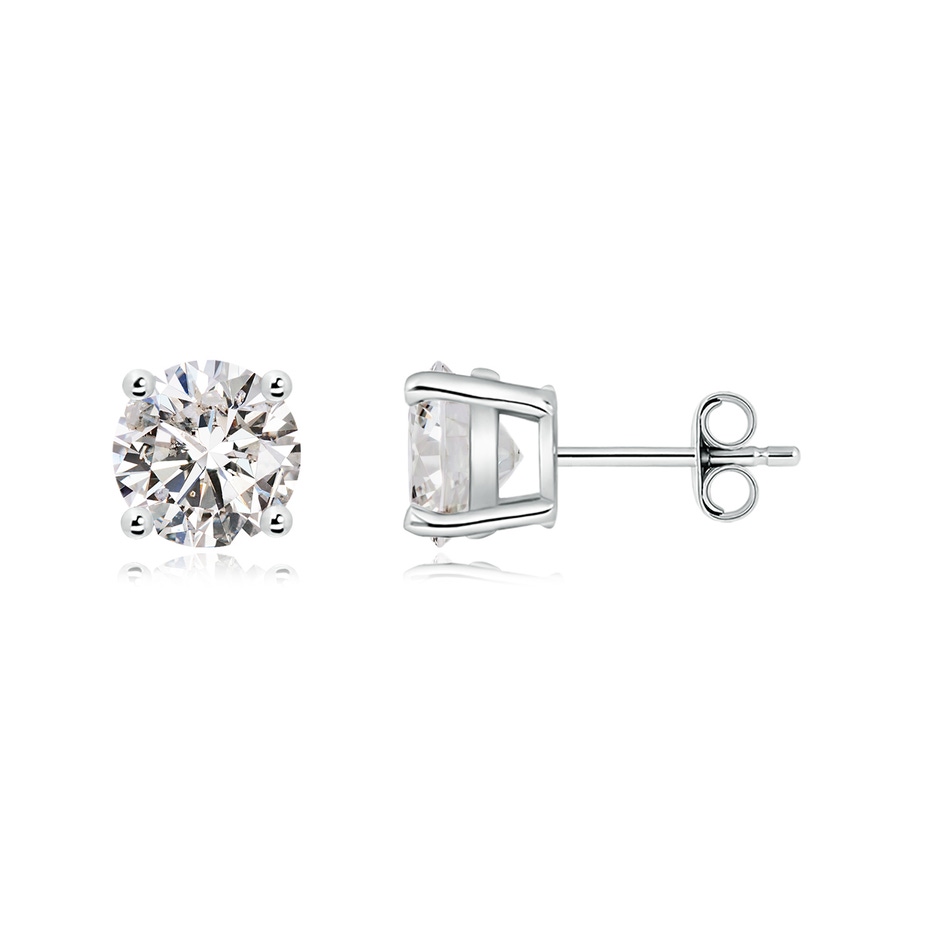 8mm IJI1I2 Basket-Set Solitaire Diamond Stud Earrings in P950 Platinum side 199