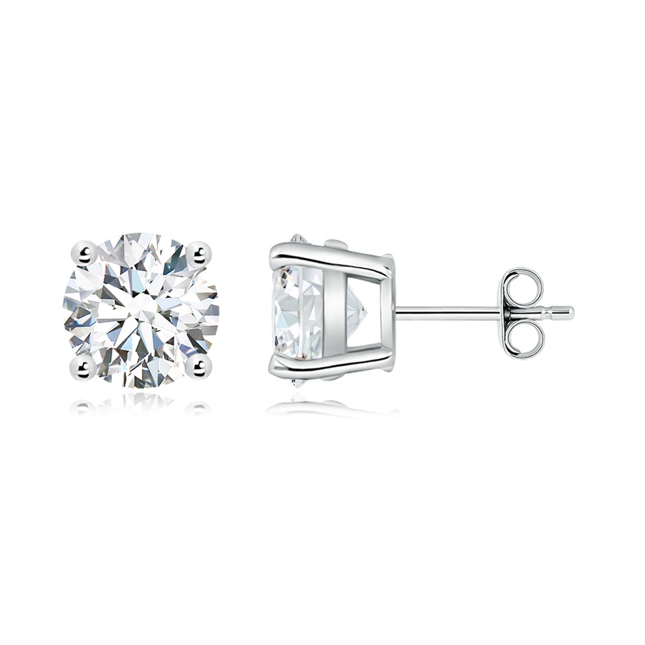 9.4mm GVS2 Basket-Set Solitaire Diamond Stud Earrings in P950 Platinum side 199