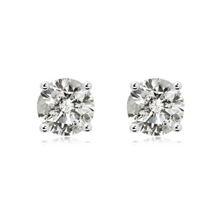 9.4mm KI3 Basket-Set Solitaire Diamond Stud Earrings in P950 Platinum