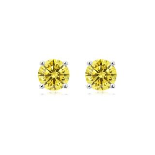 Round Fancy Intense, VS2 Yellow Diamond
