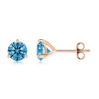Round Fancy Intense, VS2 Blue Diamond