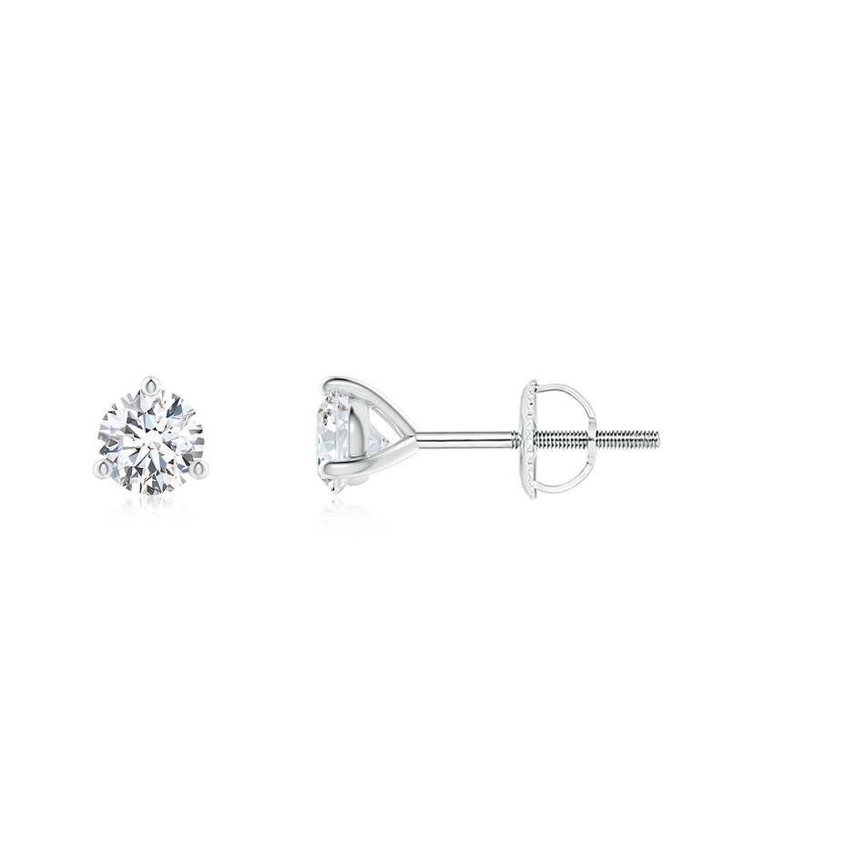 3.2mm GVS2 Prong-Set Round Diamond Martini Stud Earrings in P950 Platinum 