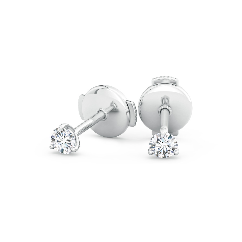 3.2mm GVS2 Prong-Set Round Diamond Martini Stud Earrings in White Gold - side 199