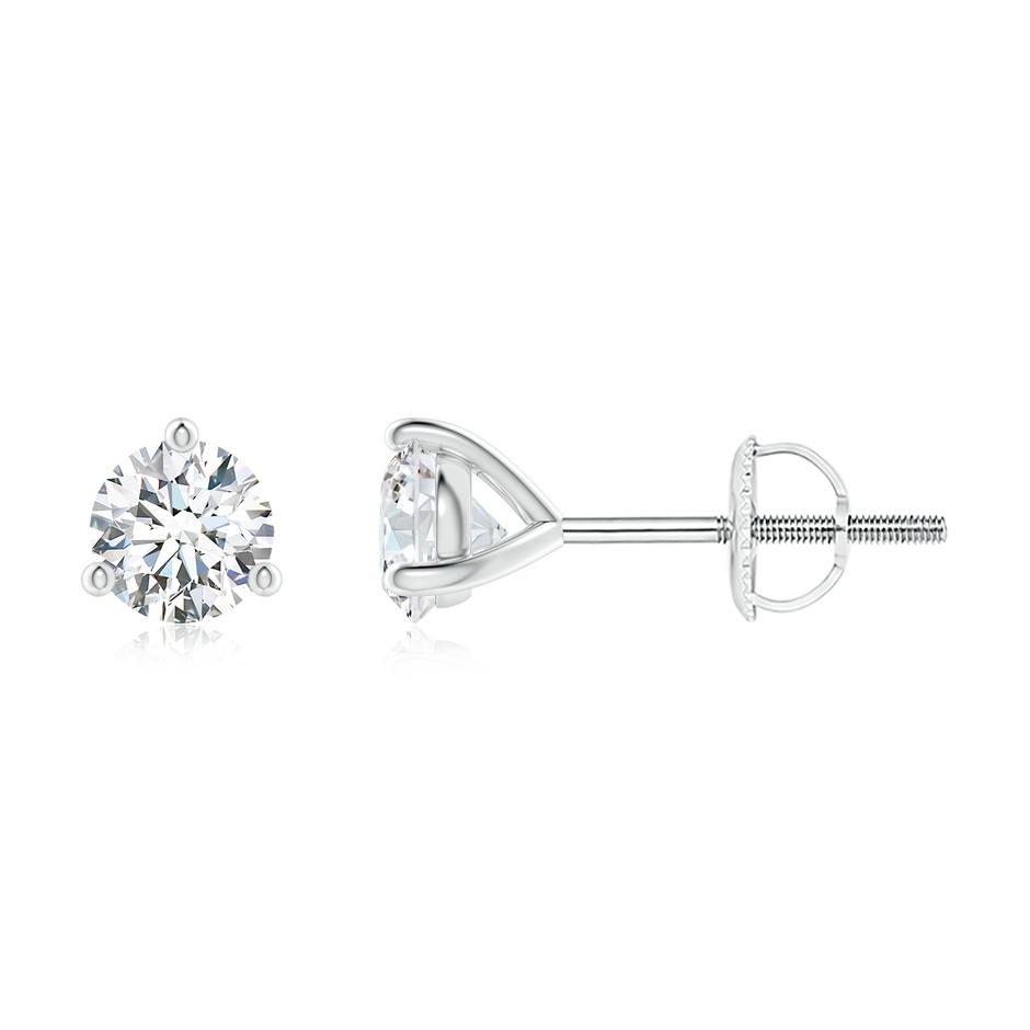 4.6mm GVS2 Prong-Set Round Diamond Martini Stud Earrings in P950 Platinum 