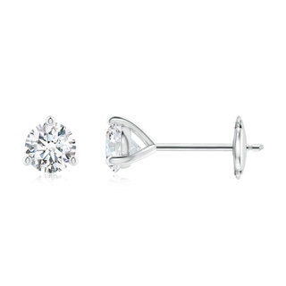 4.6mm GVS2 Prong-Set Round Diamond Martini Stud Earrings in White Gold